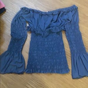 Off shoulder ruched top